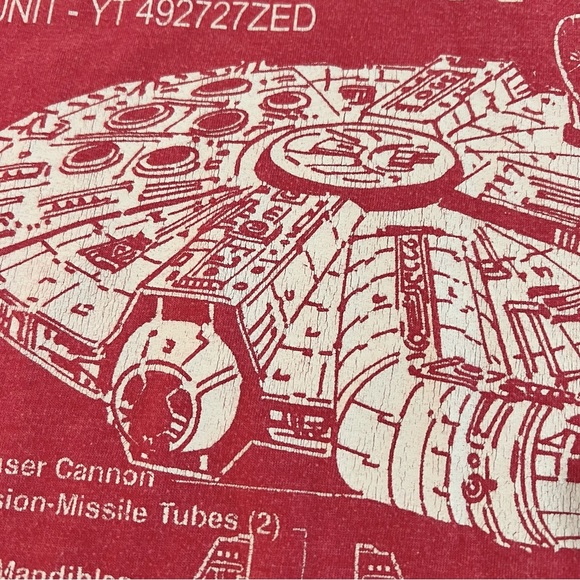 Star Wars Millennium Falcon Blueprint Top - Picture 4 of 5